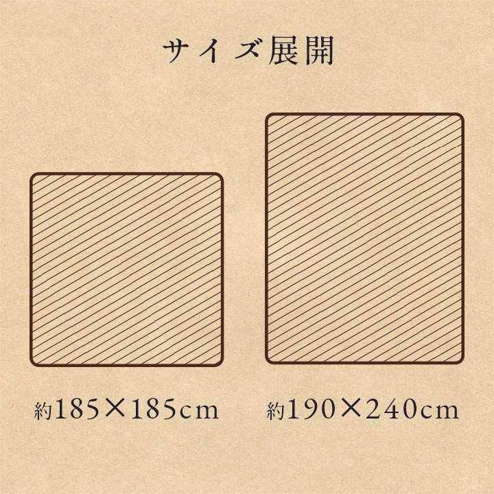 縁ありラグ 190x240cm カーペット 丸洗い可能 こたつ敷布団