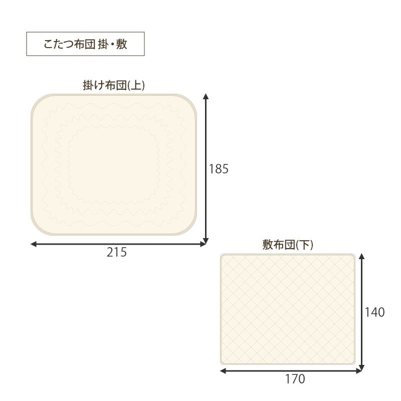 リバーシブル楕円形こたつ 3点セット (テーブル + 掛け布団n + 敷き布団) ローテーブル 幅105cm マイクロファイバー 楕円 オールシーズン