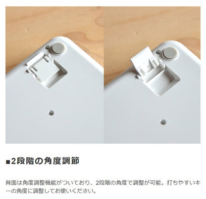 丸型キーデザイン USBキーボード windows10対応 テンキー付き 白/黒