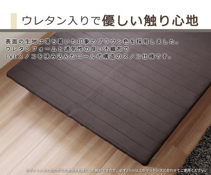 セミダブルベッド かんたん設置 ベッド＋マットレスセット Leqffy Bitter ボトムベッド 一人暮らし シンプル