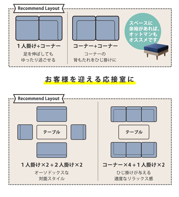 2人掛けソファー NEO フレキシブルソファ 2P