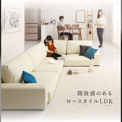 大型フロアコーナーソファ L字ソファ LOWARD ロワード ソファ ハイタイプ 4P
