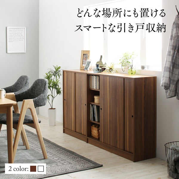 棚 どんな場所にも置ける スマート 引き戸収納 幅45 奥行21