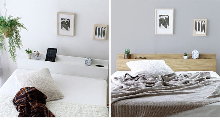 セミダブルベッド チェストベッドフレーム Cattleya ベッドフレーム単品 コンセント付き 配達不可地域あり