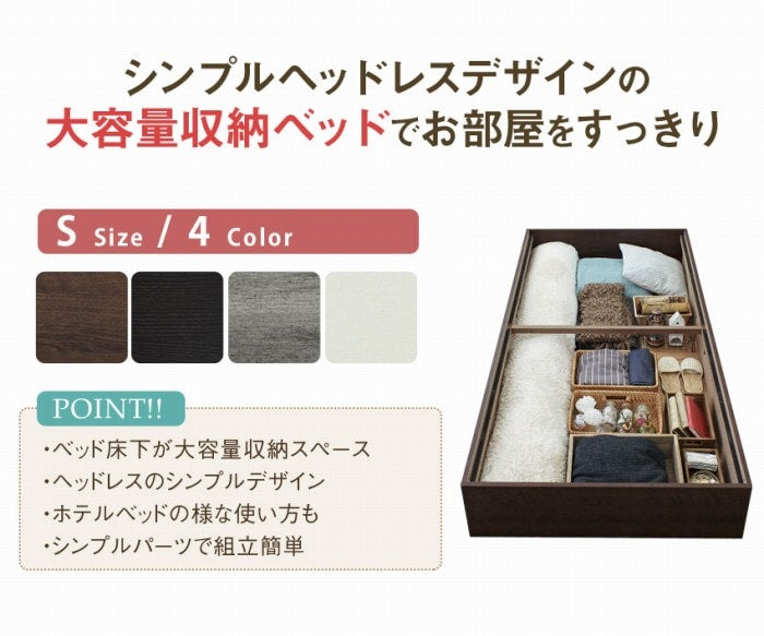 シングルベッド 薄型ポケットコイル マットレスセット coffret