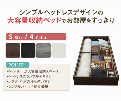 シングルベッド 薄型ポケットコイル マットレスセット coffret