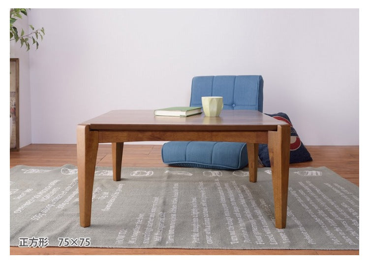 こたつ本体 布団がズレにくい設計 こたつテーブル 薄型ヒーター 正方形75x75cm 日時指定不可