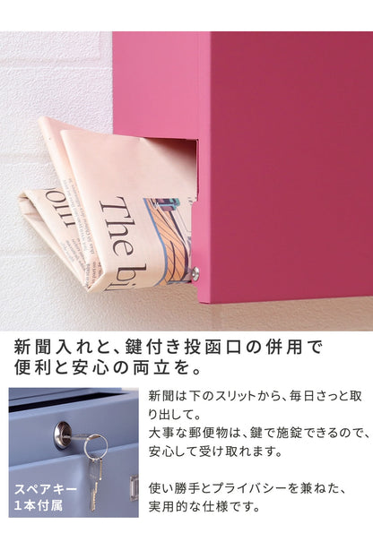 郵便ポスト 郵便受け PST-004 Miche（ミケ）木目調 フラック 壁掛けポスト