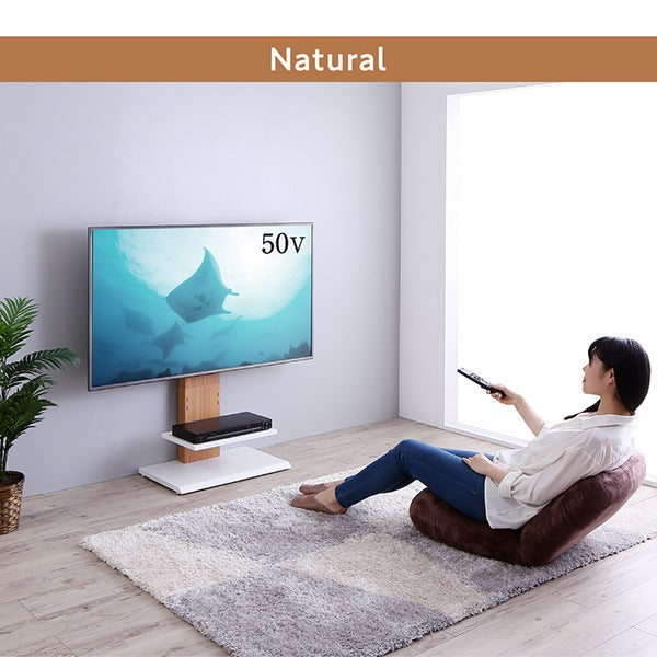 テレビ台 シンプル 壁寄せテレビスタンド 壁掛け風に ミニマル 穴を開けない ロータイプ