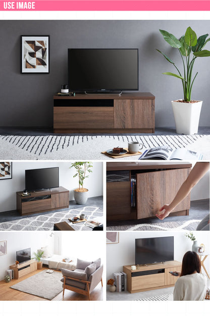 赤外線透過ブラックパネル フラットなテレビボード 幅100cm ルーター収納 ローボード