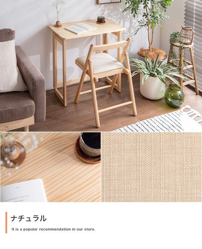 折りたたみデスク+チェア 2点セット 幅70cm コンパクト 作業台