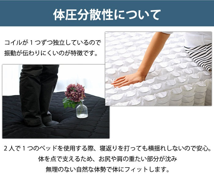 シングルベッド + ブラックマットレスセット USB／コンセント／ヘッドボード／引き出し収納