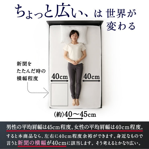 セミダブルベッド + マットレスセット 薄いスリムなヘッドボード HIRO ローベッド 省スペース フロアベッド スタンダードボンネルコイルマットレス