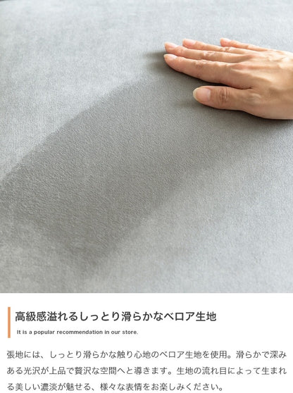 アンティーク風 ベロアソファ 2人掛け クラシカル シンプル 脚取り外し可能