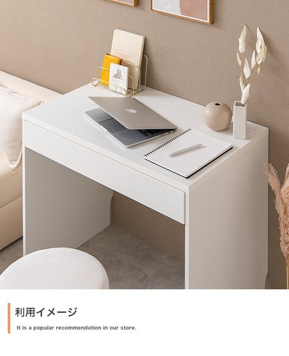 シンプルデスク 机 コンセント付き USBポート付き 幅80cm