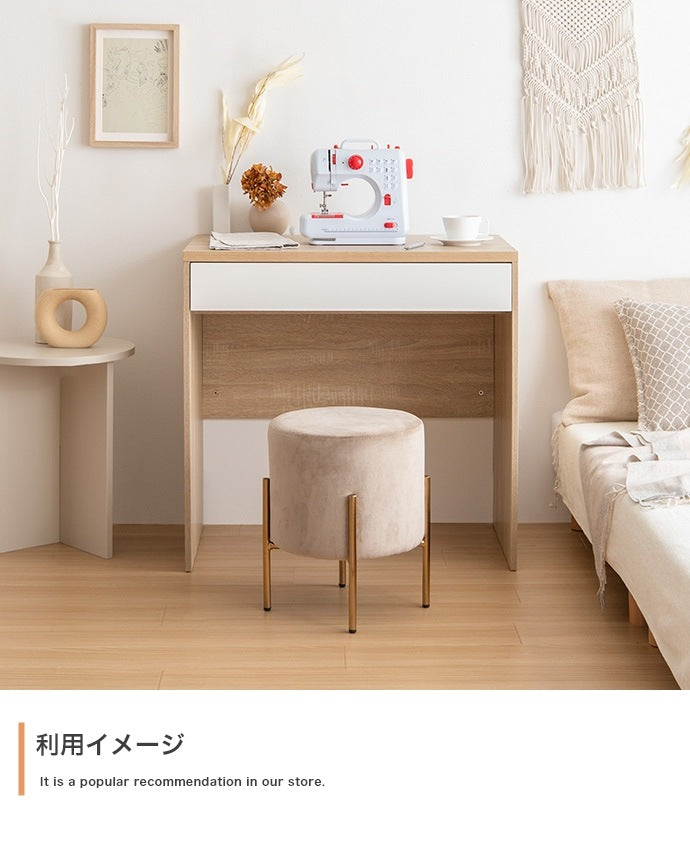 シンプルデスク 机 コンセント付き USBポート付き 幅80cm