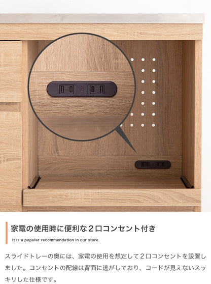 レンジ台 ステンレス天板 ノイズレス 幅90cm 作業台 キッチン収納