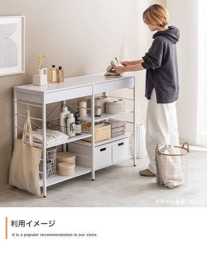 レンジラック 幅120cm レンジ台 大容量収納 キッチン収納 スチール製 家電ラック