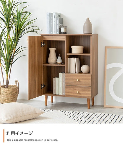 脚付きキャビネット シンプル 幅65cm リビング ダイニング 寝室