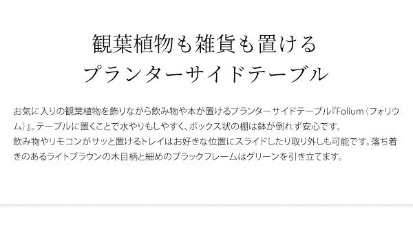 プランター サイドテーブル ST-5020 ボタニカルテーブルFolium