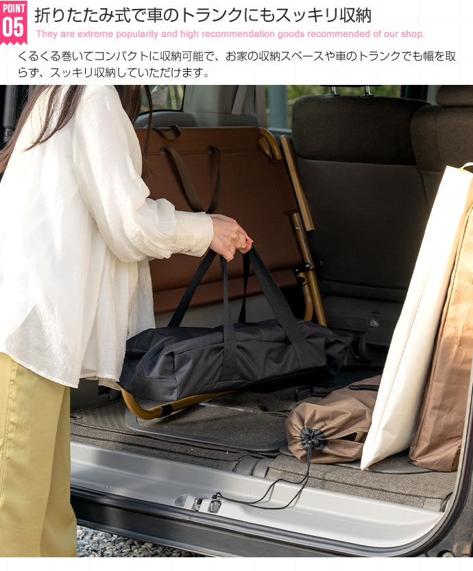 ウッドテーブル 幅62cm コンパクトに持ち運び キャンプ ガーデニング ピクニック