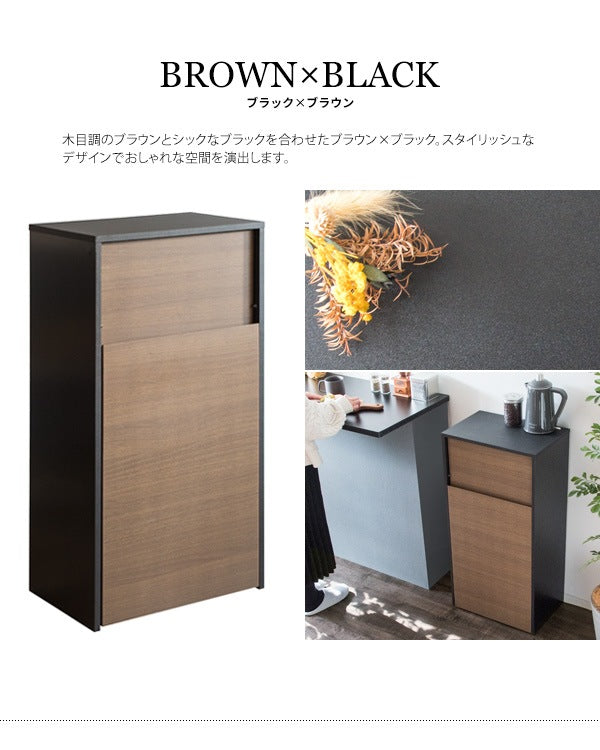 キャスター移動できる 棚のような ゴミ箱 45L ダストボックス スタイリッシュ