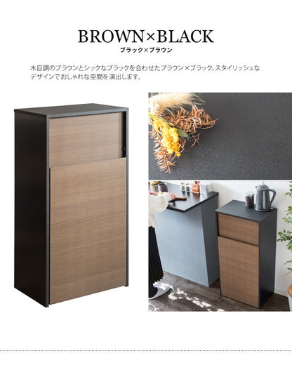 キャスター移動できる 棚のような ゴミ箱 45L ダストボックス スタイリッシュ
