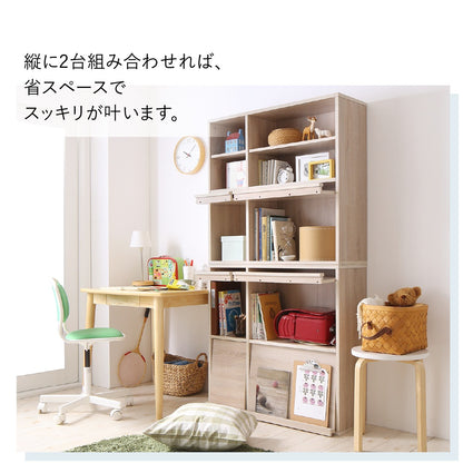 棚 2点セット (オープンタイプ+フラップ扉タイプ) 薄型 幅60cm 奥行25cm