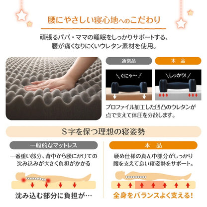 大型 敷き布団 200x200cm ファミリーマットレス敷布団　厚さ15cm