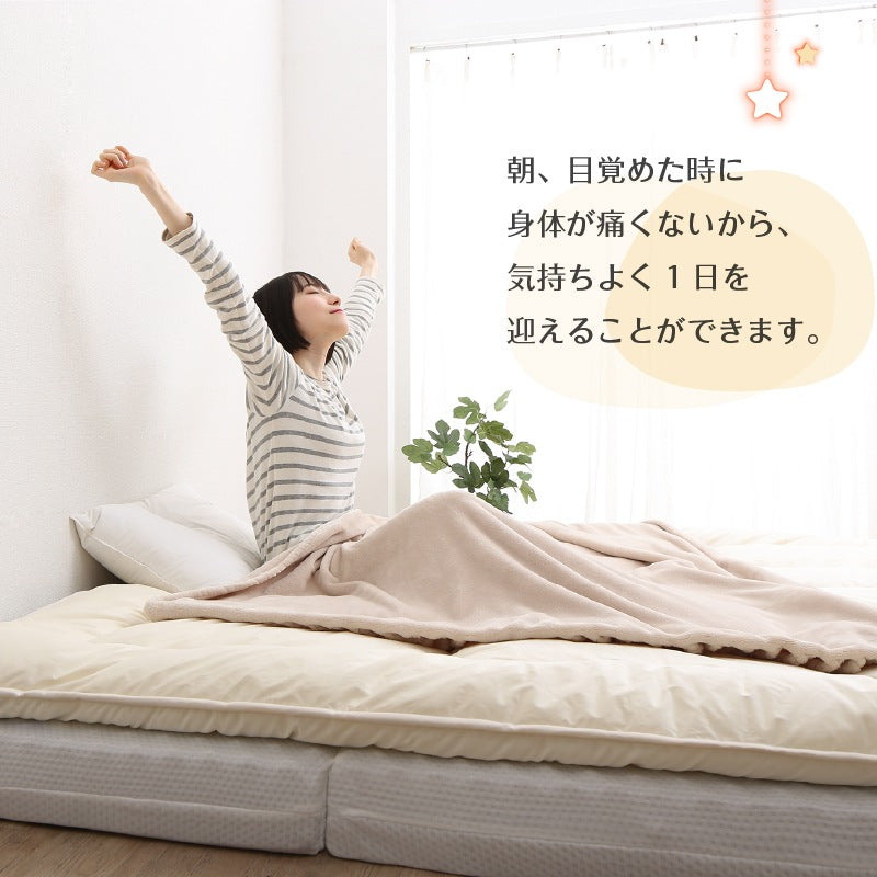 大型 敷き布団 200x200cm ファミリーマットレス敷布団　厚さ15cm