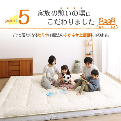 大型 敷き布団 200x200cm ファミリーマットレス敷布団　厚さ15cm