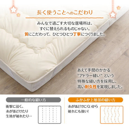 大型 敷き布団 200x200cm ファミリーマットレス敷布団　厚さ15cm