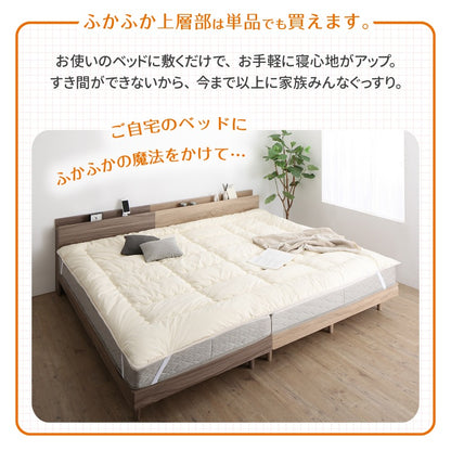 大型 敷き布団 200x200cm ファミリーマットレス敷布団　厚さ15cm