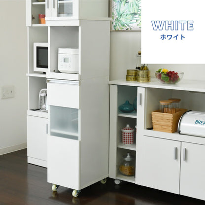 キッチンすきま収納ラック 食器棚 スライド棚 スリムラック 木製 キャスター付きで移動ラクラク