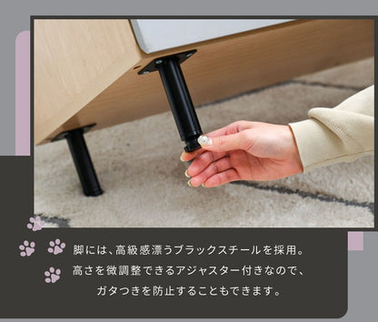 キャットハウス テレビ台 ローボード 幅100cm インテリア 猫と暮らす TVラック