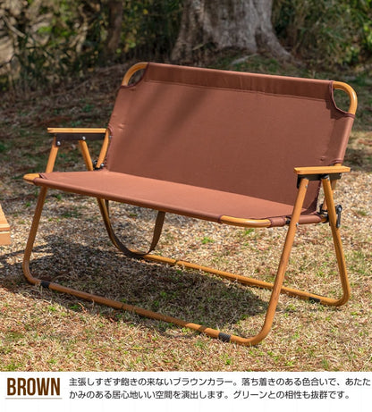 折りたたみ ベンチ チェア 2人掛け アウトドア キャンプ ゆったり 親子 カップル