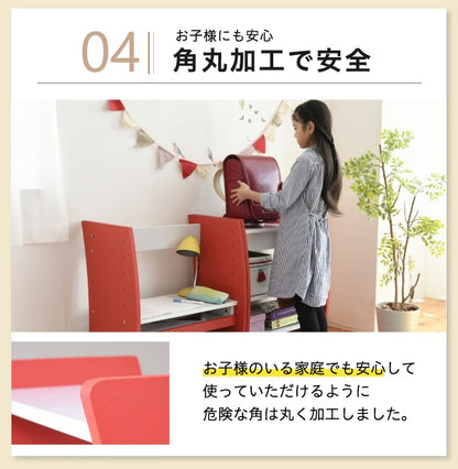 省スペースで使えるPCデスク／ロー＆ハイタイプ対応 高さ調整可能・スライドテーブル付き ホワイト・ブラウン・レッド