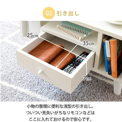 リビングテーブル 収納付き 幅60 引き出し 木製 北欧風 ローテーブル Pico おしゃれ コンパクト