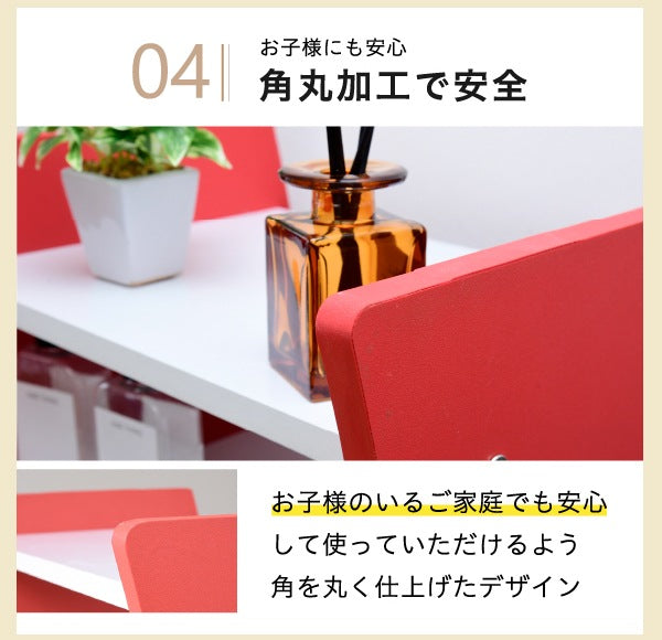 コンパクトドレッサーデスク／ロー＆ハイタイプ対応／高さ調整可能・省スペース設計 ホワイト・ブラウン・レッド