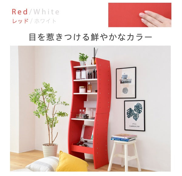 コンパクトドレッサーデスク／ロー＆ハイタイプ対応／高さ調整可能・省スペース設計 ホワイト・ブラウン・レッド