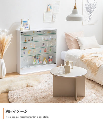 コレクションケース 幅80cm 奥行18cm ガラス 収納ケース 高さ調整 ディスプレイラック 転倒防止