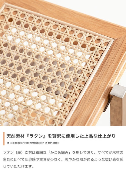 天然ラタン 3段シェルフ 幅80cm 棚 ナチュラルラック 籐