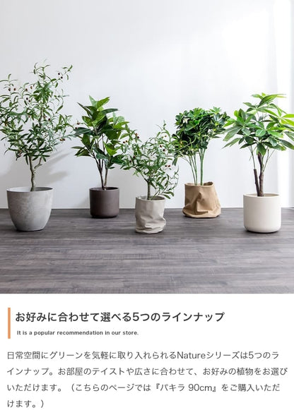 人工観葉植物 フェイクグリーン 光触媒 パキラ 高さ90cm
