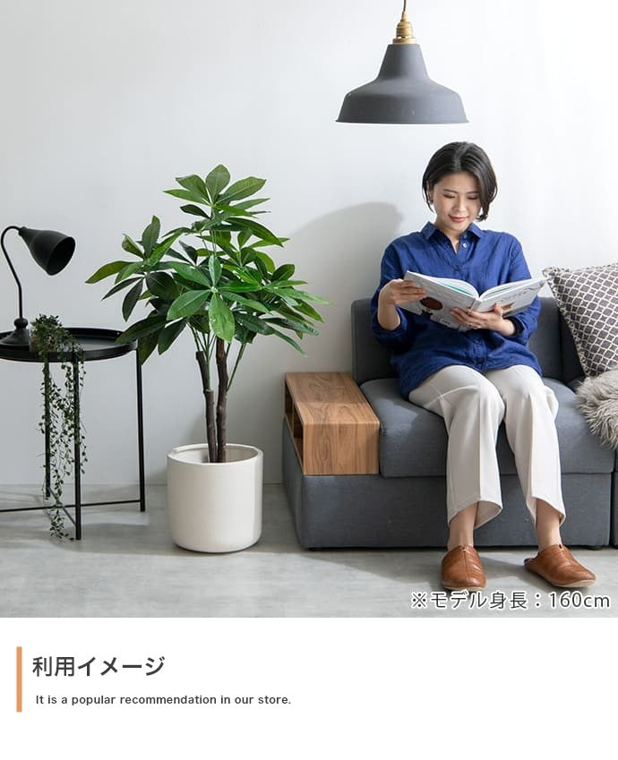人工観葉植物 フェイクグリーン 光触媒 パキラ 高さ90cm