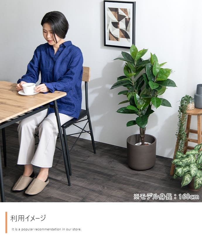 観葉植物 フェイクグリーン 光触媒 ゴムの木 高さ95cm