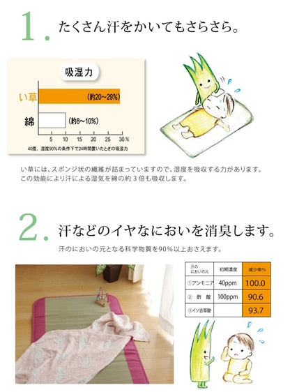 ベビーマット 国産 い草マット 70x120cm マットレス 抗菌防臭