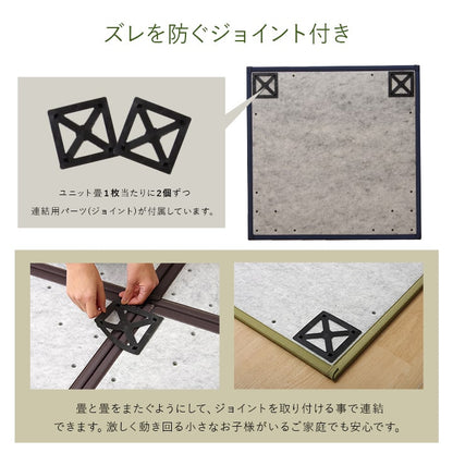 ユニット畳 システム畳 い草 82x82cm 半畳12枚組 国産 連結ジョイント付き
