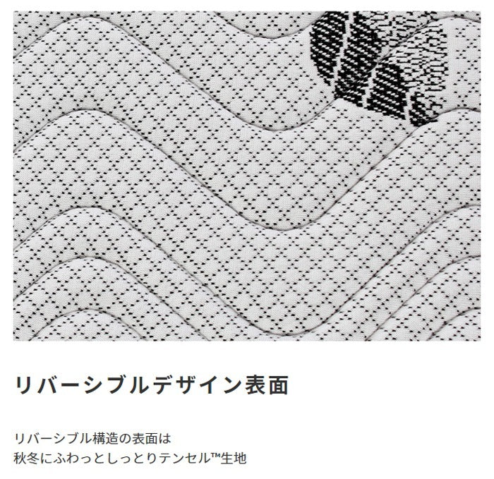 高密度 リバーシブルマットレス 快眠 7ゾーン構造 ナノテック 天然繊維 エッジサポート S／SD／D／Q オールシーズン