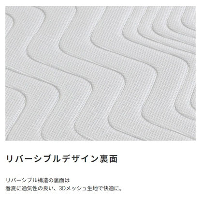 高密度 リバーシブルマットレス 快眠 7ゾーン構造 ナノテック 天然繊維 エッジサポート S／SD／D／Q オールシーズン