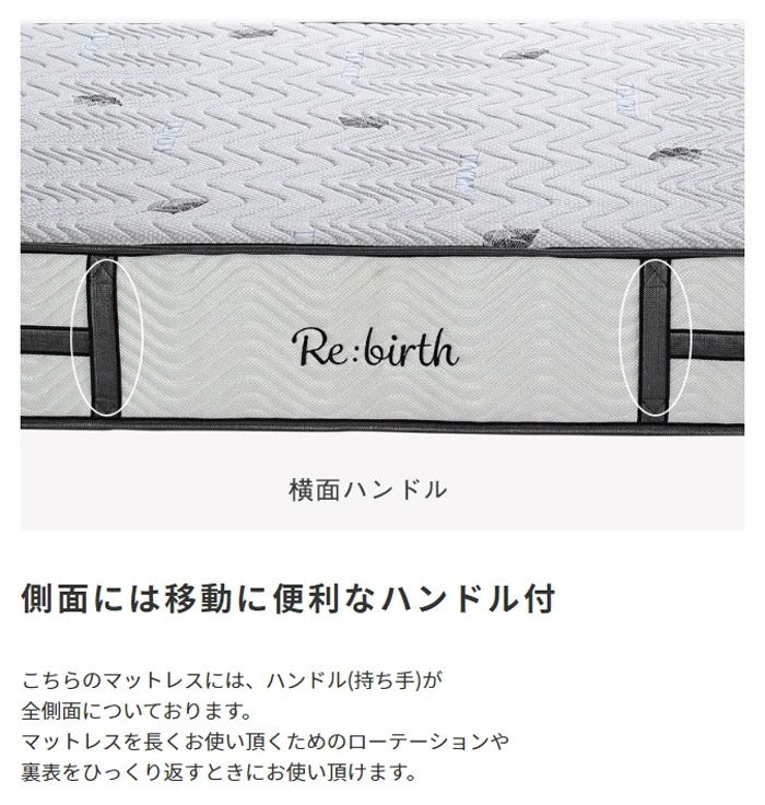 高密度 リバーシブルマットレス 快眠 7ゾーン構造 ナノテック 天然繊維 エッジサポート S／SD／D／Q オールシーズン